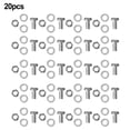thumbnail image 1 of GLFILL 20PCS Stainless Steel Bicycle Brake Wire Core Lock Screw Easy to Install 20PCS Square, 1 of 8