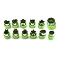 thumbnail image 2 of Juego de 12 cortadores de galletas de acero inoxidable para hornear verduras y frutas., 2 of 12