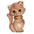thumbnail image 3 of Broche De Gato Dorado Con De Imitación De Cristal Para Sombreros De Unisex Clips Damas Ramilletes Joyería De Navidad Hugo Cat Broche Pins Para Mujeres, 3 of 6