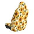 thumbnail image 2 of Wukai Yellow Polka Dot Sunflower Full Set Car Seat Covers with Soft Padding Universal Auto Front Seats Protector and Cushion Mat, 2 of 5