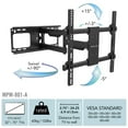 thumbnail image 4 of CorLiving Black Metal Full-Motion H-frame Wall Mount for 32" - 70" TVs, 4 of 5