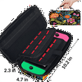 thumbnail image 3 of Herdesigns Colorful Flowers Carry Case Compatible with Nintendo Switch 2017 & Oled 2021, with 20 Game Card Slots, Spring Summer Portable Travel Carrying Case Pouch for Accessories & Games, 3 of 8