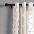 thumbnail image 4 of Lush Decor Beige Treillis Oeillet Transparent Fenêtre Rideau Paire (84" x 38"), 4 of 6