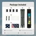 thumbnail image 3 of Alpha Joy 10x10ft Pop-up Canopy Instant Outdoor Canopy Tent Portable Straight Leg Shelter with Roller Bag for Outside, Flag, 3 of 9