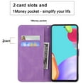 thumbnail image 4 of Allytech Flip Case for iPhone 13 2021 Model 6.1 inch, Premium Retro Butterfly PU Leather Wallet Case with [Magnetic Closure][Card Holder][Wrist Strap] Stand Cover for iPhone 13, Purple, 4 of 5