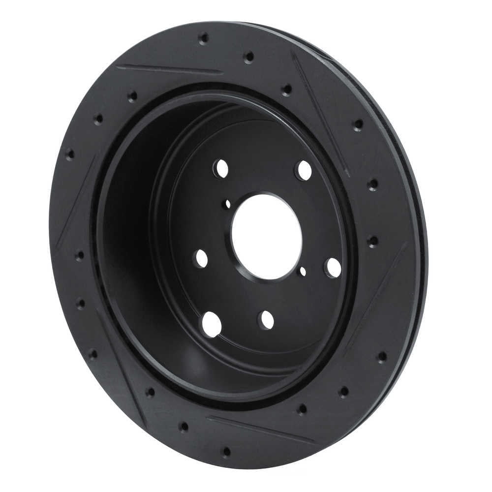 Dynamic Friction Company 633-13050L DFC Brake Rotor - Drilled And Slotted - Black