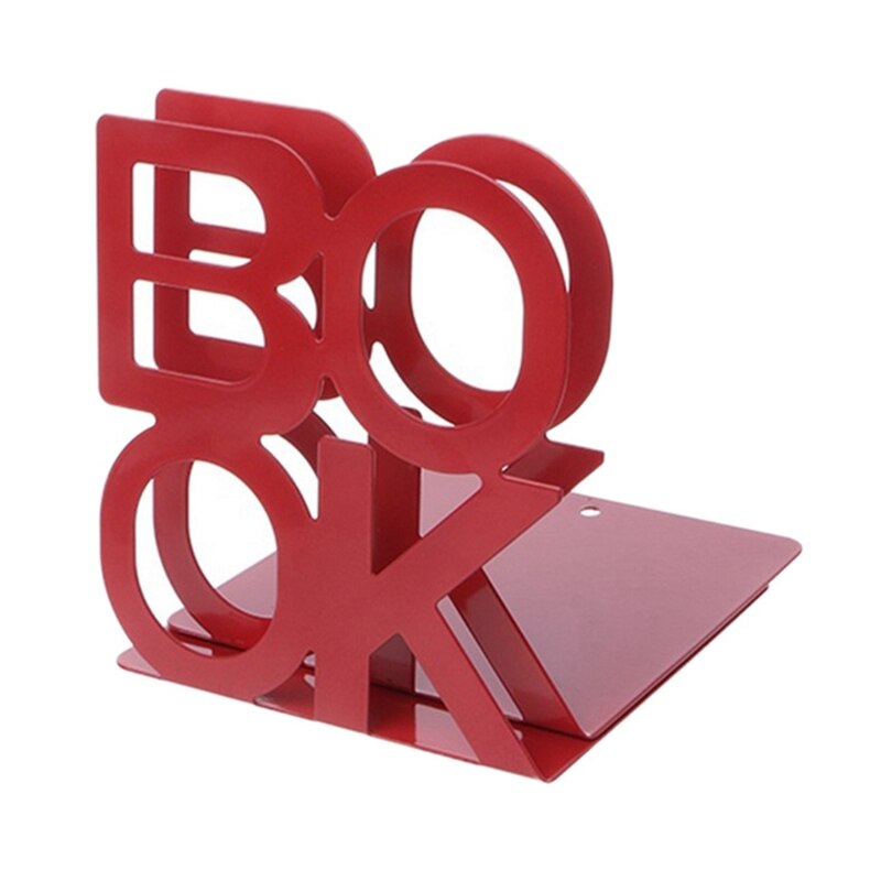 Household BOOK Word Bookend Creative Iron Bookend Portable Storage Holder Durable Hierro Soporte