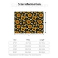 thumbnail image 5 of Zufioo Sunflowers And Bww Print Horizontal Flannel Blanket, Anti-wrinkle, Anti-shrinkage, Anti-allergic Plush Blanket, Household Items Suitable for Bedroom-40"x30", 5 of 6