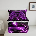 thumbnail image 5 of Erosebridal Teens Gaming Bedding Full Comforter Set, Purple Geometric Down Comforter, Honeycomb Bedroom Decor, Breathable, 5 of 7