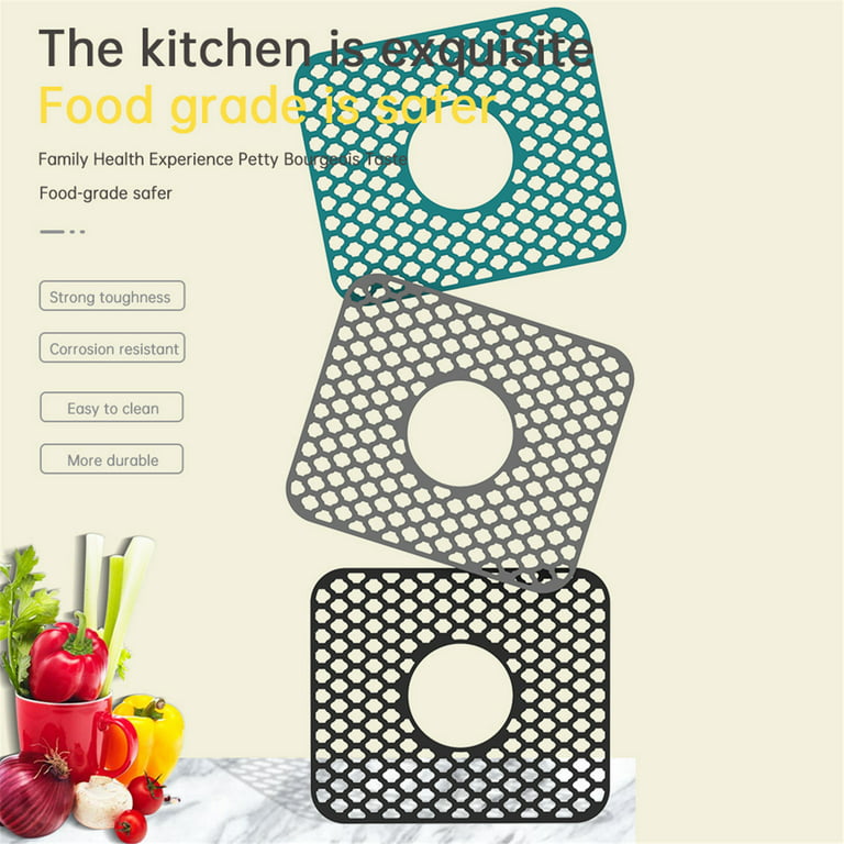 Silicone Dish Drying Mat, Silicone Sink Drying Mat, Kitchen Sink Protector  Grid Accessory, Folding Non-slip Sink Mat, Kitchen Accessories - Temu