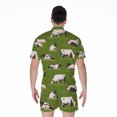 thumbnail image 2 of Cow On Green Grass Pattern Short Sleeve Men'S Rompers, Cow Cattle Casual Summer Jumpsuits Outfit, 2 of 4