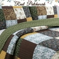 thumbnail image 2 of Cozy Line Home Fashions Patchwork Cotton Quilt Set, Queen - Reversible, 2 of 5