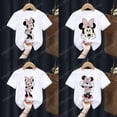 thumbnail image 2 of Minnie Children T-shirt Kawaii Disney T Shirt Floral Mickey Mouse Anime Cartoon Casual Clothes Kid Girl Boy Short Sleeve Top Tee12T Gao Jinjia LED, 2 of 2