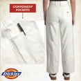 thumbnail image 5 of Dickies Womens Duck Canvas Pants - High Waisted Wide Leg Cotton Brushed Casual Work Pants for Women, 5 of 7