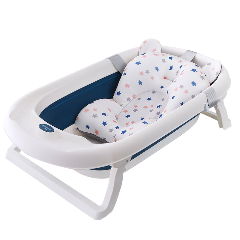 Bath Tub Pad Seat Support Mat Foldable Infant Anti-Slip Bath Cushion Soft Mat 