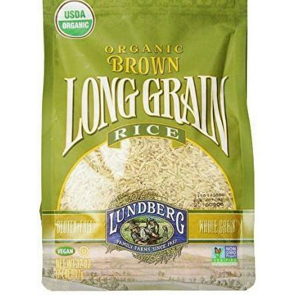 Lundberg Rice, Long Grain Brown, Organic, Gluten Free-6 x 2 lb