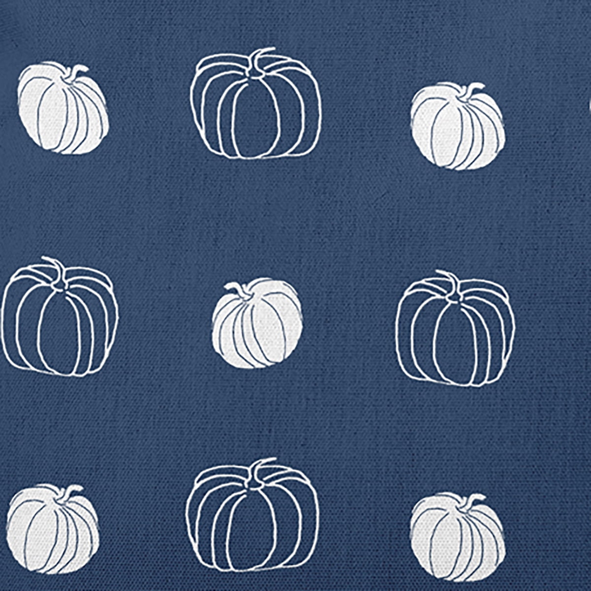 20" x 20" Simply Daisy Pumpkin Pattern Polyester Accent Pillow, Navy Qty 1