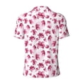 thumbnail image 3 of Xecao Lilies Flowers for Mens' Casual Short Sleeve Button-Down Polo Shirts for a Classic Golf Look, 3 of 9