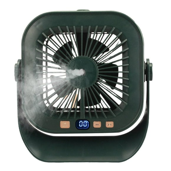 CNKOO 1200mAh Rechargeable Desktop Fan Moisturizing 10 Gears 360 Degrees Rotatable Misting Fan Summer Gift