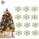 thumbnail image 1 of Adornos navideños de plástico con purpurina de Luxtrada, 12 piezas, 4 pulgadas, para árbol de Navidad (verde), 1 of 8