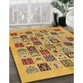 thumbnail image 2 of Ahgly Company Indoor Rectangle Abstract Saffron Yellow Oriental Area Rugs, 7' x 9', 2 of 6