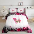thumbnail image 2 of Erosebridal Letter Initial Bedding Twin Comforter Set,Monogrammed Personalized Down Comforter,Flower Decor,Reversible,Lightweight,2-Piece, 2 of 8