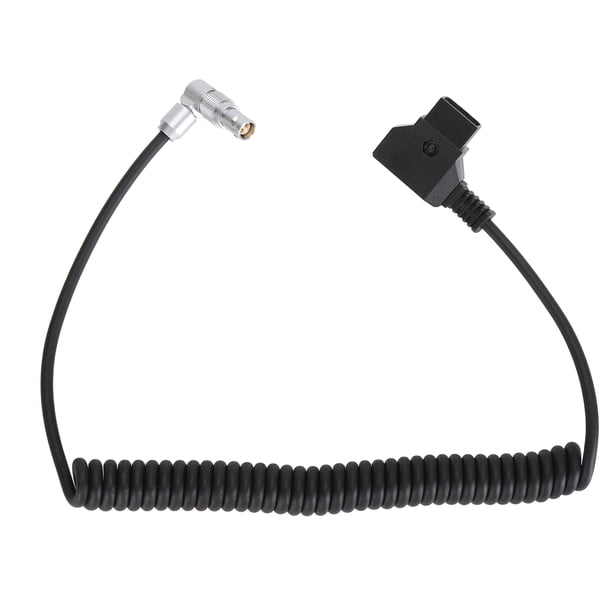 Cable De Alimentación Hembra De 2 Pines A D Tap, Cable De Alimentación Para Cámara SLR De Resistencia Pequeña, ángulo Recto Giratorio En Espiral Para Transmisor De Vídeo