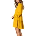 thumbnail image 3 of Robe Tunique d'Été pour Femme à Col en V, Décontractée, Ample et Fluide, Coupe Évasée, 3 of 5