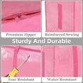 thumbnail image 4 of 6 Pack-Extra Large Heavy Duty Moving Bags - Waterproof Storage Totes with Handles & Zippers, Foldable for College Dorm, Storage (Pink), 4 of 7