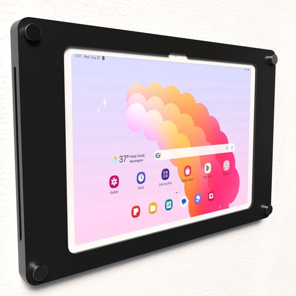 Black Lenovo TAB Idea TAB 11, M11, K11  Acrylic Wall Mount Floating Frameless Display with Metal Standoff by TABcare