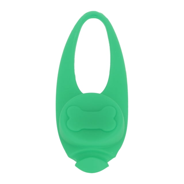 Luz LED de seguridad para mascotas, colgante de silicona con clip para collar de perro, luz para paseos nocturnos (verde)