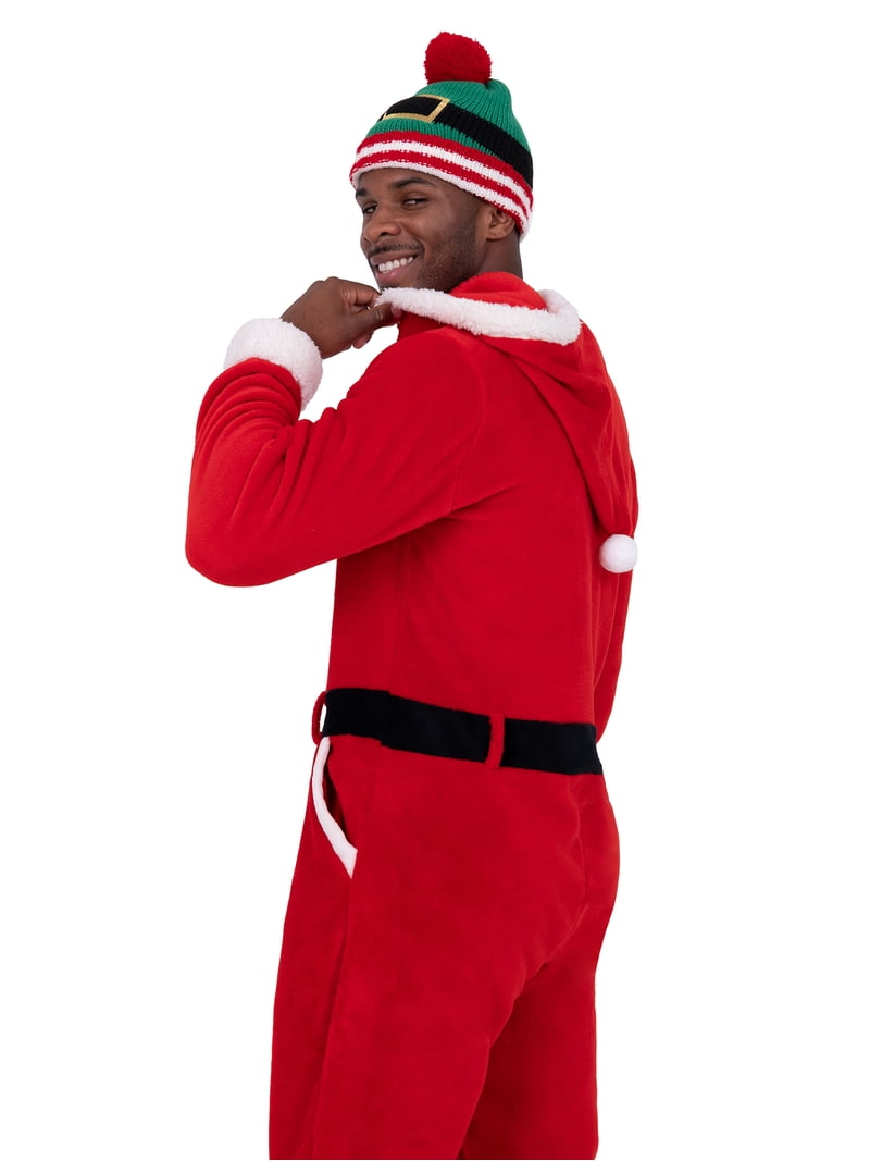Jollidays Men's Ugly Christmas Santa Romphim with Hood, Sizes S