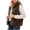 Brown, variant on HAiming Fleece Vest for Women Sleeveless Lightweight Comfy Solid Color Casual Jackets Fall Winter Outdoors Sweaters