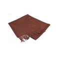 thumbnail image 3 of Gravity Threads 100% Pashmina Soft Shawl Wrap Scarf, Rust, 3 of 3