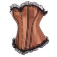thumbnail image 2 of Grebrafan Gothic Corset Tops Women Wedding Bustiers Bride Brown 7XL, 2 of 5
