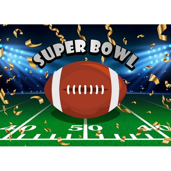 7x5ft Super Bowl American Football Field Backdrop for Photography Sports Themed Party Decoration Banner Photo Studio Props