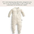 thumbnail image 2 of ergoPouch 1.0 TOG Sleeping Onesies For Baby Girl and Baby Boy - Baby Onesies for Easy Diaper Changes - Baby Girl Onesies Made with Breathable Materials (2-3 Years, Oatmeal Marle), 2 of 5