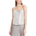 thumbnail image 1 of Max Studio London Womens Satin Cami Tank Top, Metallic, X-Small, 1 of 1