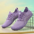 thumbnail image 4 of lnmuld Men Women Barefoot Shoes, Breathable Mesh Shoes for Water Yoga Fitness Hiking Color:Purple,Size:7.5, 4 of 7