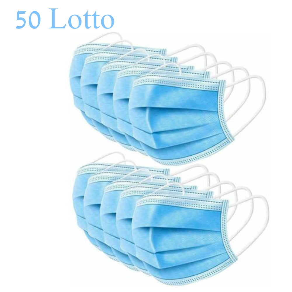 3-Ply Ear Loop Ships from Canada 50 Pack Disposable Face MASK Safety Ships from Canada in Stock