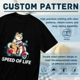 thumbnail image 5 of T Shirt for Men, Speed Of Life,Dog Scooter Print, Vintage Graphic Tees Men, 23985871,M, 5 of 8