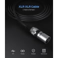 thumbnail image 2 of Cable de micrófono XLR GearIt macho a hembra de 30 cm, paquete de 2, 2 of 8