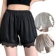 thumbnail image 2 of Braguitas de satén con borde de encaje para mujer, pantalones cortos, medias slip, braguitas de seguridad, 2 of 8