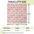 thumbnail image 2 of Pink Cow Strawberry Pattern Square Fitted Tablecloth with Elastic Edge,Square Table Cover,Washable Elastic Table Cover for Home Kitchen Party Decor 36"x36", 2 of 6