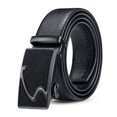 thumbnail image 1 of Cinturón de hebilla automática para hombre, resistente al desgaste y a los arañazos, de borde completo, cinturón de negocios para hombre, cinturón con patrón de lichi, uso versátil, 1 of 6
