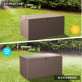 thumbnail image 5 of Outdoor Storage Box, Lockable 80 Gallon Deck Delivery Box Waterproof, Resin Patio Storage Bin for Pool Accessories Cushion Furniture, Garden Tools, UV-Resistant Outside, 5 of 7