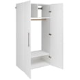 thumbnail image 4 of Pemberly Row 36" Wall Mounted Garage Storage Wood Wardrobe Cabinet in White, 4 of 10