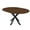 Walnut+Black, variant on PORKISS 59" Extendable Round Dining Table for 6, Modern Kitchen Table with Carbon Steel Base, Dining Room Table with Thickened Marble-veined Tabletop, Perfect for Small Space, White+Gold