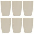 thumbnail image 1 of Vasos reutilizables de paja de trigo LuckyZone 355 ml, set de 6, beige, 1 of 8