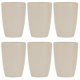 thumbnail image 1 of Vasos reutilizables de paja de trigo LuckyZone 355 ml, set de 6, beige, 1 of 8